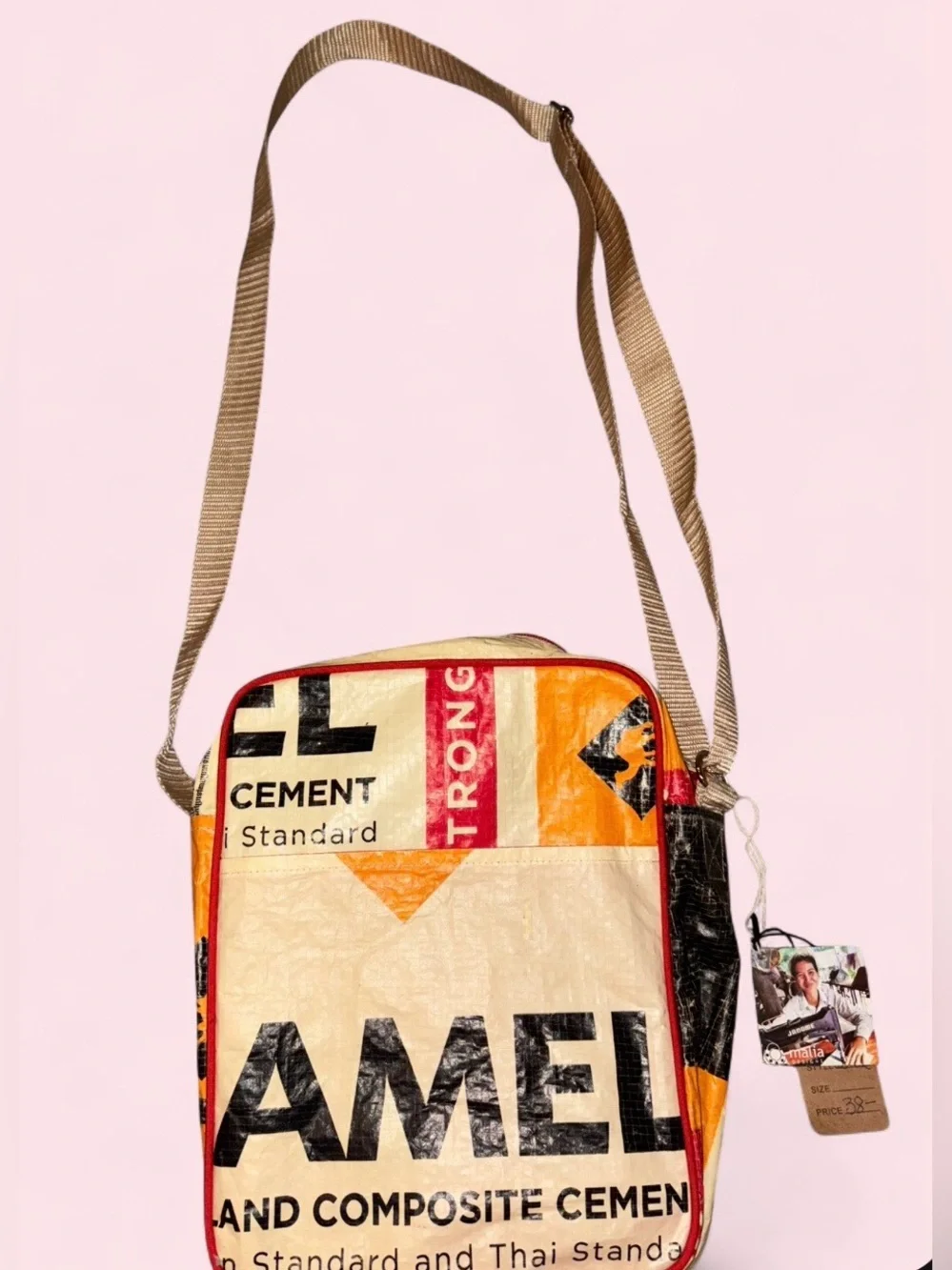 Malia Designs Upcycled Cement Bag Crossbody – NWT Boutique - Picture 3 of 10
